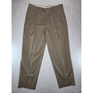 Givenchy Monsieur Men's 38R Pleated Dress Pants Tan Khaki Beige Trousers